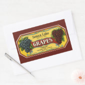 Vintage Fruit Crate Label Art, Seneca Lake Grapes (Envelop)