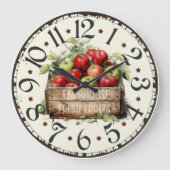 Vintage Fruit Wall Clock Grote Klok (Voorkant)