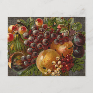 Vintage Fruits Harvest Thanksgiving Briefkaart