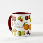 Vintage Fruits Mok (Aanpassen) (Voorkant links)