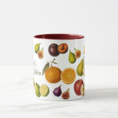 Vintage Fruits Mug (Customize) Mok (Midden)
