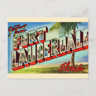 Vintage Ft. Lauderdale Florida ansichtkaart  Briefkaart