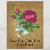 Vintage Fuchsia Roos Flyer (Voorkant)