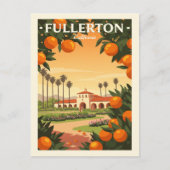 Vintage Fullerton California Briefkaart (Voorkant)