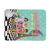 Vintage Funky Group Birthday Greetings Magneet (Horizontaal)