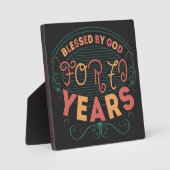 vintage Funny 70 years old saying quote Fotoplaat (Voorkant)