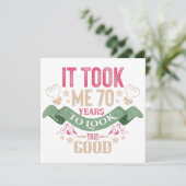 vintage Funny 70 years old saying quote Kaart (Staand voorkant)