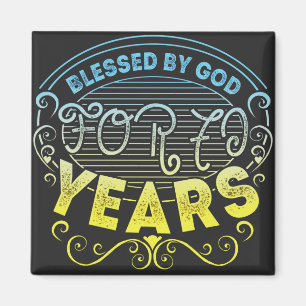 vintage Funny 70 years old saying quote Magneet