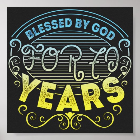 vintage Funny 70 years old saying quote Poster (Voorkant)