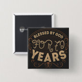 vintage Funny 70 years old saying quote Vierkante Button 5,1 Cm (Voorkant /achterkant)