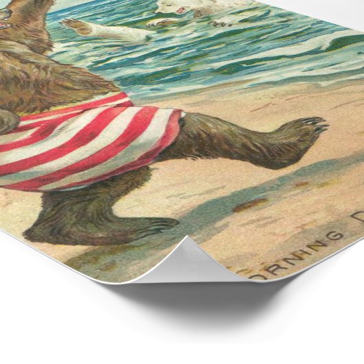 Vintage Funny Beren Poster (Hoek)