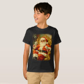 Vintage Funny Cool Big Boss Santa  T-shirt (Voorkant volledig)