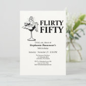 Vintage Funny Flirty Fifty Woman's 50th Birthday Kaart (Staand voorkant)