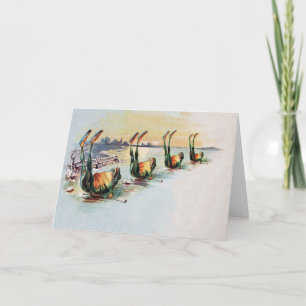 Vintage Funny Frogs Wenskaart Kaart