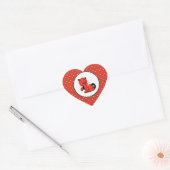 Vintage Funny Kat Valentijnsdag Hart Sticker (Envelop)