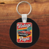 Vintage Funny Papa  Sleutelhanger (Voorkant)