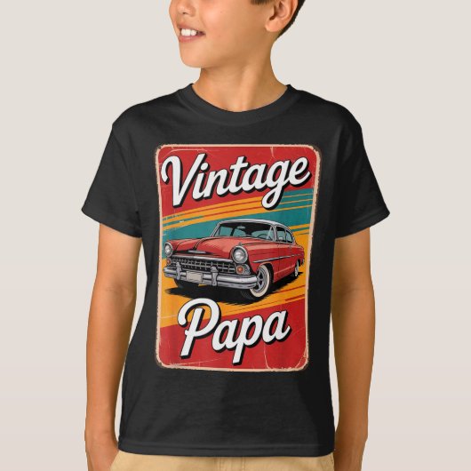 Vintage Funny Papa T-shirt (Voorkant)