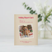 Vintage Funny Pet Photo Christmas Holiday Postcard Feestdagenkaart (Staand voorkant)