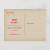 Vintage Funny Pet Photo Christmas Holiday Postcard Feestdagenkaart (Achterkant)