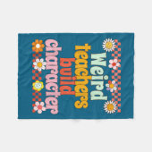 Vintage Funny Retro Motivational Teacher Retro  Fleece Deken (Voorkant (Horizontaal))