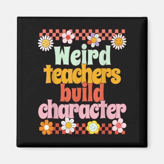 Vintage Funny Retro Motivational Teacher Retro  Magneet (Voorkant)