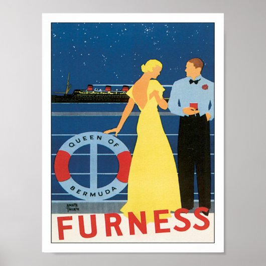 Vintage Furness Bermuda Poster (Voorkant)