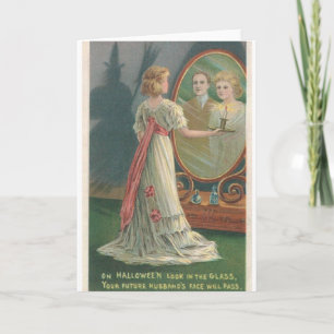 Vintage Future Husband Halloween Wenskaart Kaart