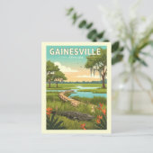 Vintage Gainesville Florida Briefkaart (Staand voorkant)