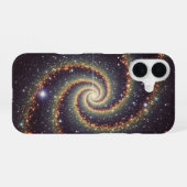 Vintage Galactic Spiral iPhone 16 Hoesje (Achterkant horizontaal)