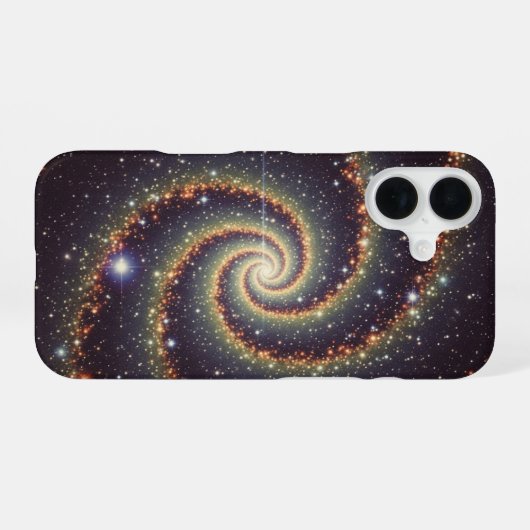 Vintage Galactic Spiral iPhone 16 Hoesje (Achterkant horizontaal)