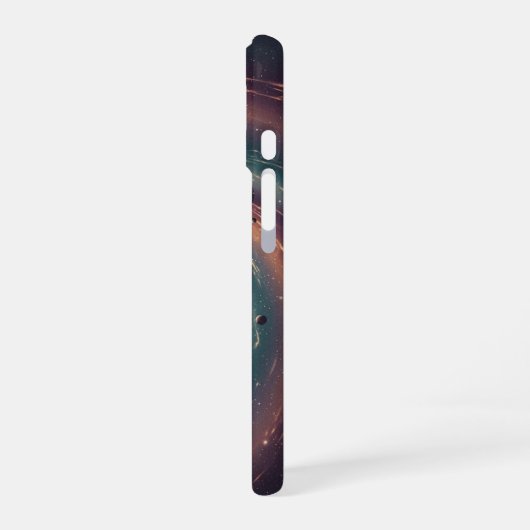 Vintage Galactic Swirl iPhone 16 Hoesje (Linkerkant)