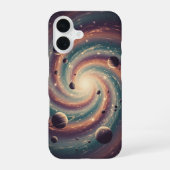 Vintage Galactic Swirl iPhone 16 Hoesje (Achterkant)