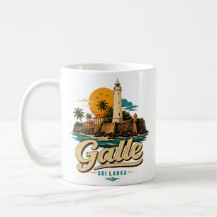 Vintage Galle Sri Lanka Reis Kunst Landmark Koffiemok