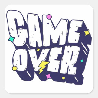 Vintage Gamer Sticker – Game Over
