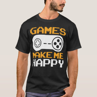 Vintage Games maken me gelukkig retro vintage T-shirt