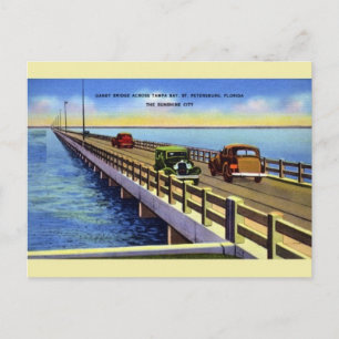 Vintage Gandy Bridge Tampa Bay Briefkaart