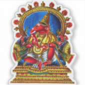Vintage Ganesh Sticker (Voorkant)