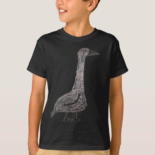 Vintage Gans T-Shirt – Rustieke Boerderij Vogel Sc (Voorkant)