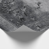 Vintage ganzen, zwart en wittextuur, ontkoppeling cadeaupapier (Hoek)