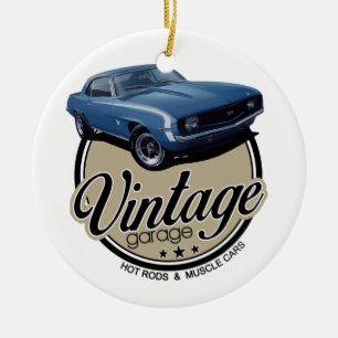 Vintage Garage Camaro Keramisch Ornament