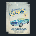 Vintage Garage Poster Kaart<br><div class="desc">Vergroot je motoren en ga door, vier het evenement van je man met deze feestuitnodiging voor de garage! Voeg uw douanetekst aan dit ontwerp toe door de "Edit this design sjabloon"vakjes op de rechterkant van het punt te gebruiken, of de blauwe "pas het"knoop aan om de tekst te schikken, de...</div>