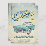 Vintage Garage Poster Kaart<br><div class="desc">Vergroot je motoren en ga door, vier het evenement van je man met deze feestuitnodiging voor de garage! Voeg uw douanetekst aan dit ontwerp toe door de "Edit this design sjabloon"vakjes op de rechterkant van het punt te gebruiken, of de blauwe "pas het"knoop aan om de tekst te schikken, de...</div>