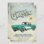 Vintage Garage Poster Kaart<br><div class="desc">Vergroot je motoren en ga door, vier het evenement van je man met deze feestuitnodiging voor de garage! Voeg uw douanetekst aan dit ontwerp toe door de "Edit this design sjabloon"vakjes op de rechterkant van het punt te gebruiken, of de blauwe "pas het"knoop aan om de tekst te schikken, de...</div>