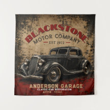 Vintage Garage Repair Service Classic Automobile 