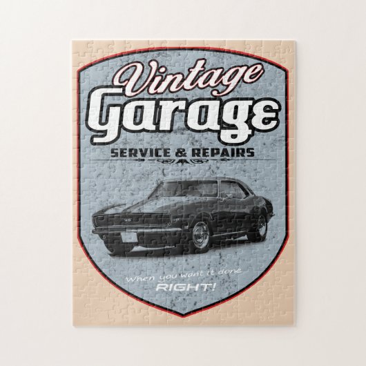 Vintage Garage Retro Camaro Legpuzzel (Verticaal)
