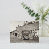 Vintage Garage Service Station Aangepaste ansicht Briefkaart (Staand voorkant)
