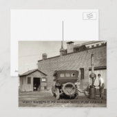 Vintage Garage Service Station Aangepaste ansicht Briefkaart (Voorkant / Achterkant)