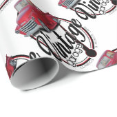 Vintage Garage Truck Cadeaupapier (Rol Hoek)