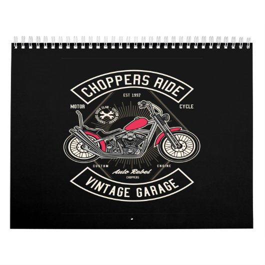 vintage garage voor choppers kalender (Hoes)