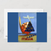 Vintage Garda Italië Air Travel Briefkaart (Voorkant / Achterkant)